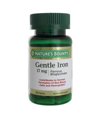 Natures Bounty Gentle Iron 17 Mg 60 Capsules