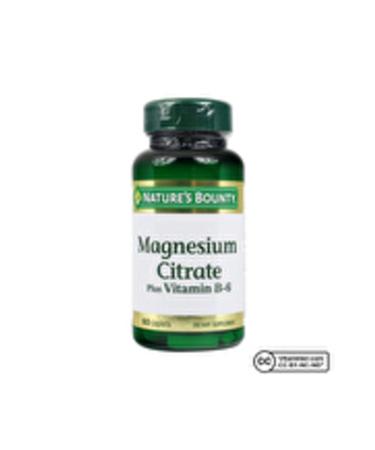 Natures Bounty Magnesium Citrate Plus + B6 60 Capsules