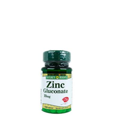 Nature's Bounty Zinc Gluconate Food Supplement 10 Mg 100 Tablets