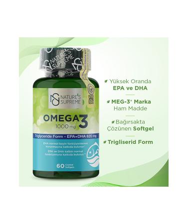 Natures Supreme Omega 3 1000 Mg 60 Capsules - Unflavored - Buy Online on GoSupps.com