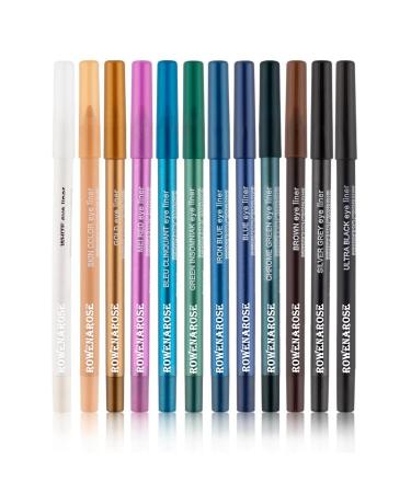 ROWENAROSE 12 Colors Neon Ultra Oil Gel Eyeliner Colorful Eyeliner