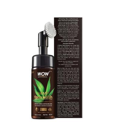 WOW Skin Science HEMP Facial Cleansing Foam-Strengthening Refreshing Revitalizing Natural Ingredients 150ml - Buy Online on GoSupps.com