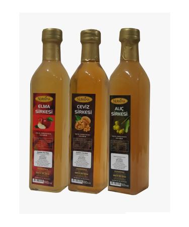 Nursima Bazaar Walnut Vinegar 500 ml + Hawthorn Vinegar 500 ml Glass Packaging