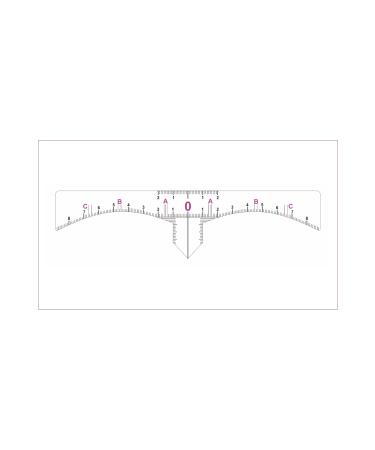 Xline eyewear Permanent Make-up Eyebrow Measurement and Adhesive Ruler for Correct Application