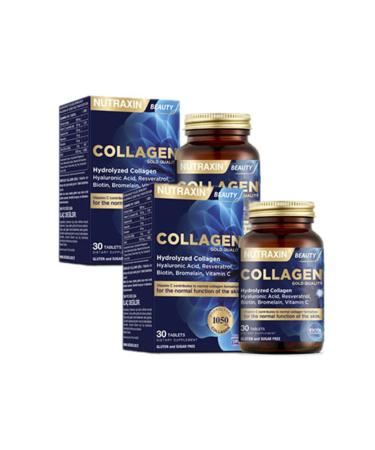 Nutraxin Beauty Gold Collagen 30 Tablets 2 Pack