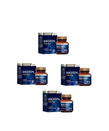 Nutraxin Biotin 2500 Mcg 30 Tablets 4 Pieces