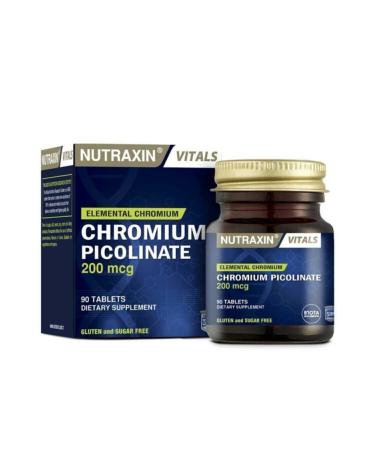 Nutraxin Vitals Chromium Picolinate 200 Mcg 90 Tablets