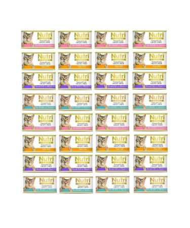 Nutri Feline 4 Types Mixed Grain-Free Gluten-Free Natural Cat Canned Food 32 Pieces 85 gr