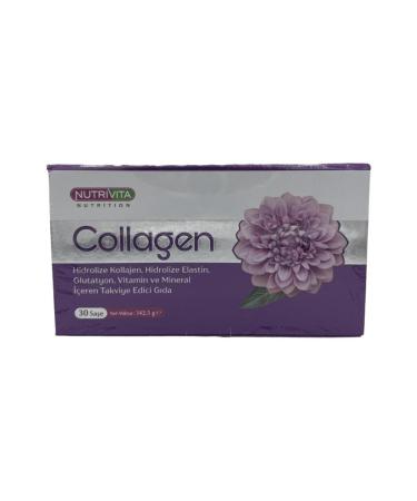 Nutrivita Nutrition Hydrolyzed Collagen 30 Sachets Hydrolyzed Elastin Glutathione Vitamin Mineral Collagen