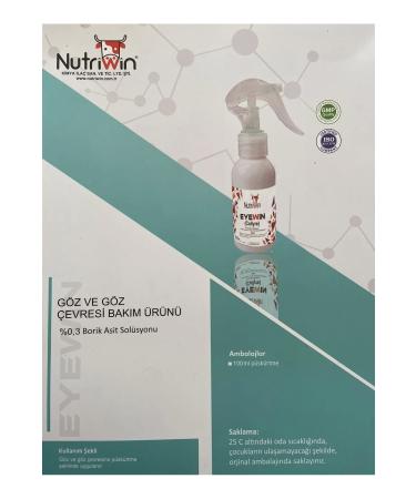 NUTRIW N Eyewin Eye Antiseptic 0.3% Acid Boric Cat Dog Sheep 100 ml