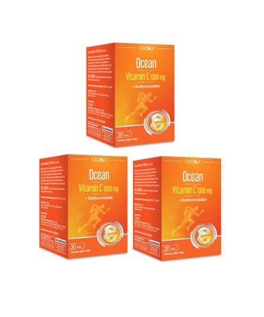 Ocean 1000 Mg Vitamin C 30 Tablets X3 Pieces