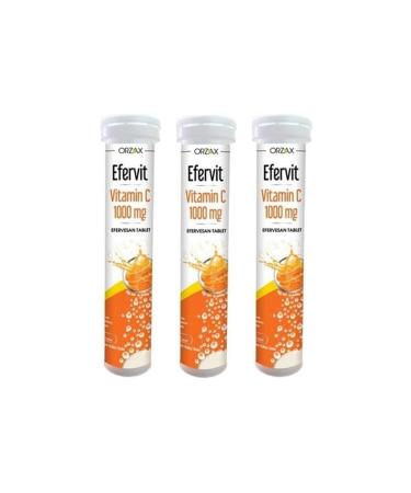 Ocean Efervit Vitamin C 1000mg 20 Effervescent Tablets 3 Pieces