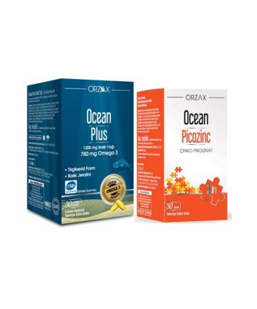 Ocean Plus Omega 3 1200 Mg 30 Capsules + Picozinc Zinc Picolinate 30 Capsules