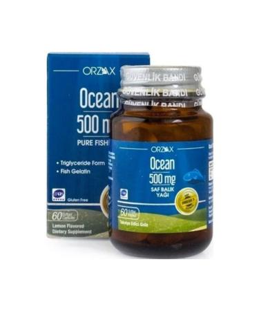 Ocean Pure Fish Oil Omega 3 - 500 Mg 60 Capsules - Lemon Flavor