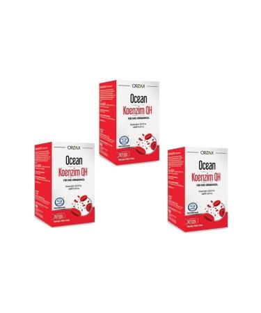 Ocean Orzax Coenzyme Qh 100mg 30 Capsules 3 Pack
