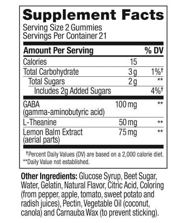 OLLY Goodbye Stress GABA L-Theanine Lemon Balm 42 Gummies - Buy Online on GoSupps.com
