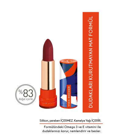 Yves Rocher 8 Hours Intense Color Matte Lipstick-07. Red-3.8g-84424