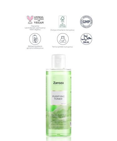 ZAROZA Purifying Toner | Purifying & Pore Tightening Green Toner 200 ml - Buy Online on GoSupps.com