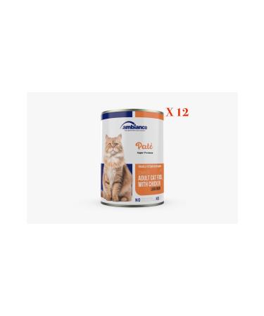 Ambiance Adult Cat Canned Chicken Meat Paste 12-pack 415 gr