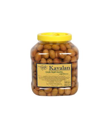 Kavalan Good Agricultural Practice. 2 Kg Drained Weight - Tomato Scratched Green Olives -3000cc-