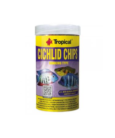 Tropical Cichlid Chips 250 Ml 130 Gr Rich Color Enhancing Food