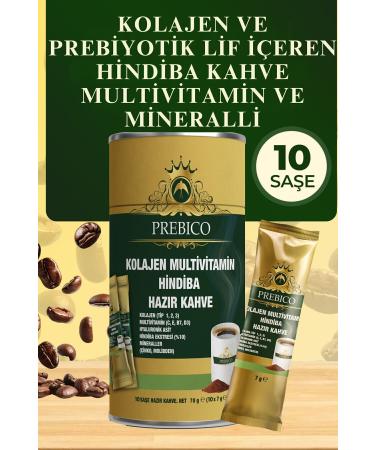Prebico Prebiotic Collagen Detox Vitamin (C E B7 D3) and Mineral Chicory Coffee 30 pcs 3 Boxes - Buy Online on GoSupps.com