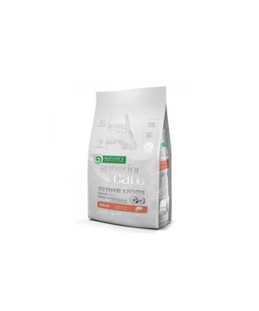 Nature's Protection Adult White Furry Small Breed Adult Dog Food with Salmon 1.5 Kg
