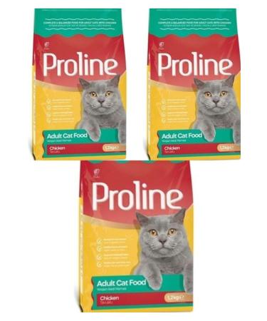 PROLINE Chicken Adult Cat Food 1.2 Kg (3 pieces)