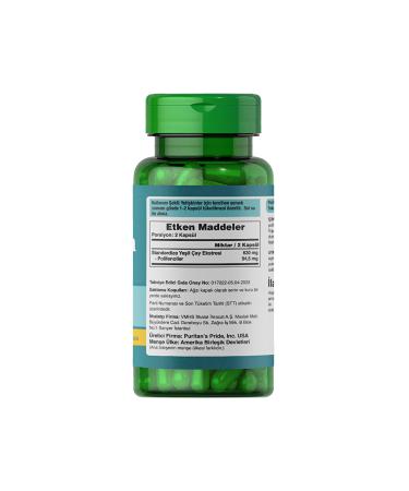 Puritan's Pride Green Tea Extract 315 Mg 100 Capsules - Buy Online on GoSupps.com