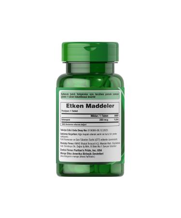 Puritan's Pride Selenium 200 Mcg 100 Tablets - Buy Online on GoSupps.com