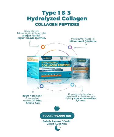 PYROMONIAC 0 Pure and Hydrolyzed Collagen 30 Sachets Type1 and Type3 - Buy Online on GoSupps.com