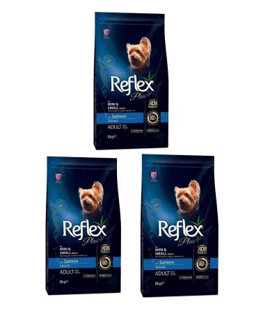 Reflex Plus Mini and Small Breed Adult Dog Food with Salmon 8kg (3 Pieces)
