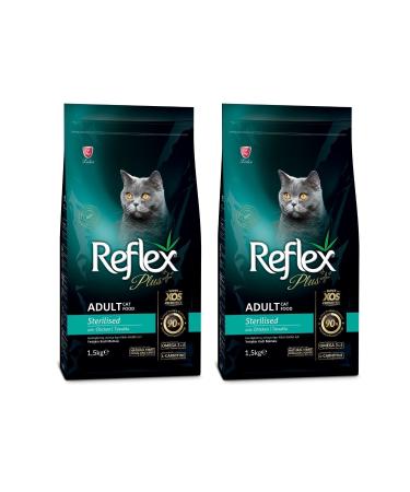 Reflex Plus Salmon Sterilized Cat Food 1.5 Kg Set of 2