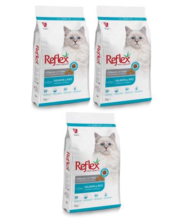 Reflex Sterilized Salmon Sterilized Cat Food with Salmon and Rice 2 Kg X 3 Packages