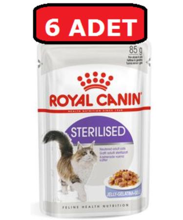 Royal Canin Sterilized Neutered Cat Wet Food 6 Pieces X 85 Gr Jelly Pouch Gel