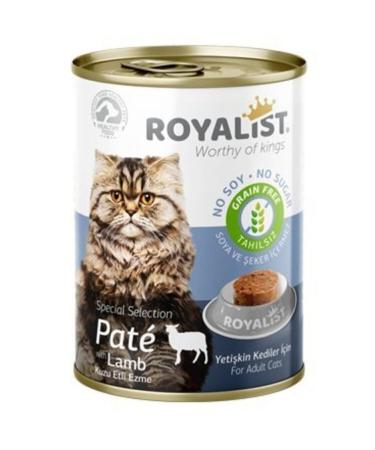 Royalist Lamb Adult Cat Paste Canned Food 400 Gr 12 Liters