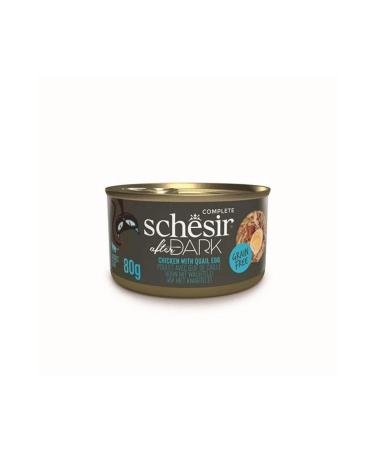 Schesir After Dark Chicken and Duck Adult Cat Canned Food in Broth 80 gr