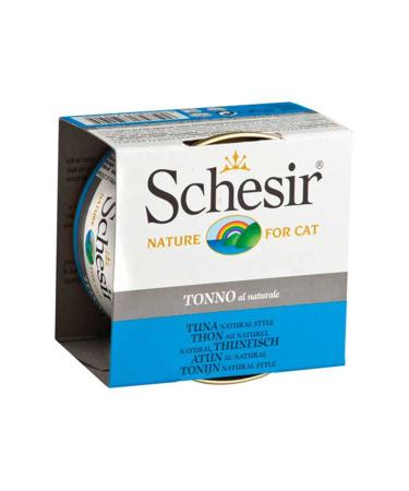 Schesir Canned Cat Food with Tuna and Salmon in Sauce 70 Gr x 6 Pieces