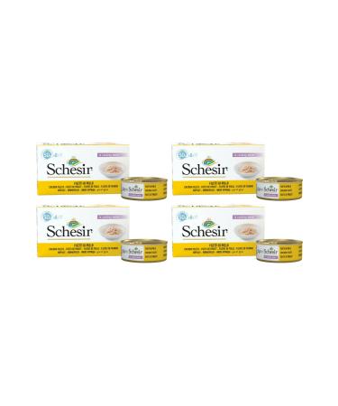 Schesir Fillet Chicken Adult Cat Canned Food 6x50gr - 4 Packs