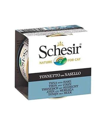Schesir Tuna and Hake Jelly Canned Cat Food 85 Gr
