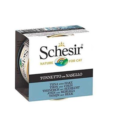 Schesir Tuna and Hake Jelly Cat Canned Food 85 Gr