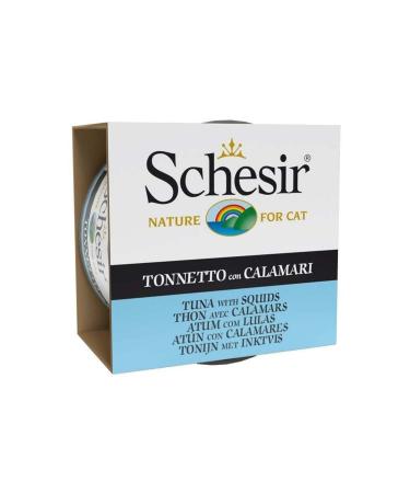 Schesir Tuna and Squid Adult Canned Cat Food 85 Gr