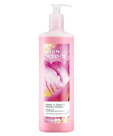Avon Senses Sweat & Joyful Freesia and Pomegranate Scented Cream Shower Gel 720 Ml.