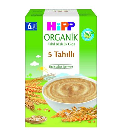 Skygo Hipp Organic 5 Grain Cereal Based Spoon Food 200 Gr