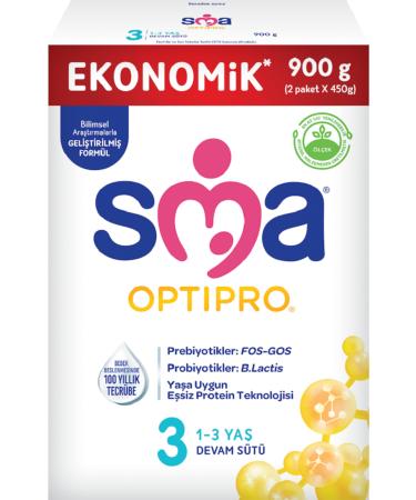 SMA Optipro 3 Probiotic Follow-On Milk 900 gr