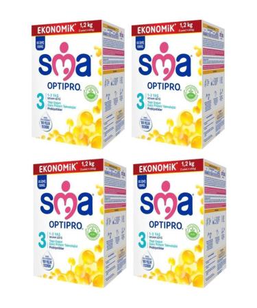 SMA Optipro Probiotic 3 Follow-On Milk 1200 Gr X 4 Pieces