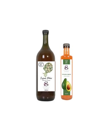 S heylaana Natural Artichoke Vinegar 1500 Ml - Natural Avocado Vinegar 500 Ml