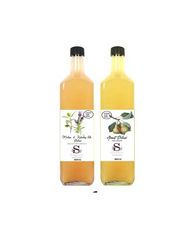 Suheylaana Natural Melissa & Black Pepper Vinegar 1000 ml and Eucalyptus Vinegar 1000 ml