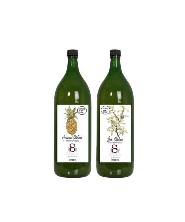 S heylaana Natural Pineapple Vinegar 2000 Ml - Natural Melissa & Black Pepper Vinegar 2000 Ml