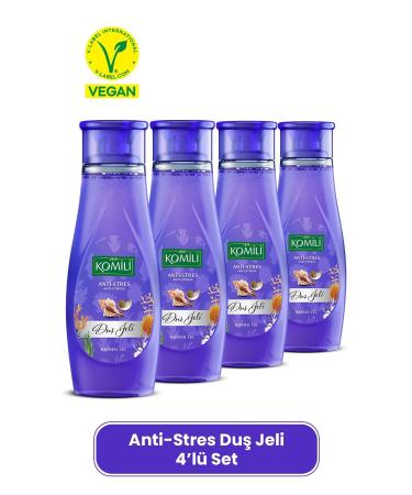 Komili Anti-Stress Vegan Shower Gel Set of 4 - Exotic Scent - 4 X 500 ML
